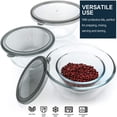 thumbnail image 3 of 14-Piece Glass Bowls with Lids, Glass Salad Bowls Set - for Baking, Cooking, Meal Prep and Kitchen Food Storage - Nesting and Microwave Safe, 3 of 5