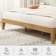 thumbnail image 3 of AFO 12 Inch Wood Platform Bed Frame, Sturdy Queen Size Bed Frame with Wood Slat Support, No Box Spring Needed Rustic Pine, 3 of 9