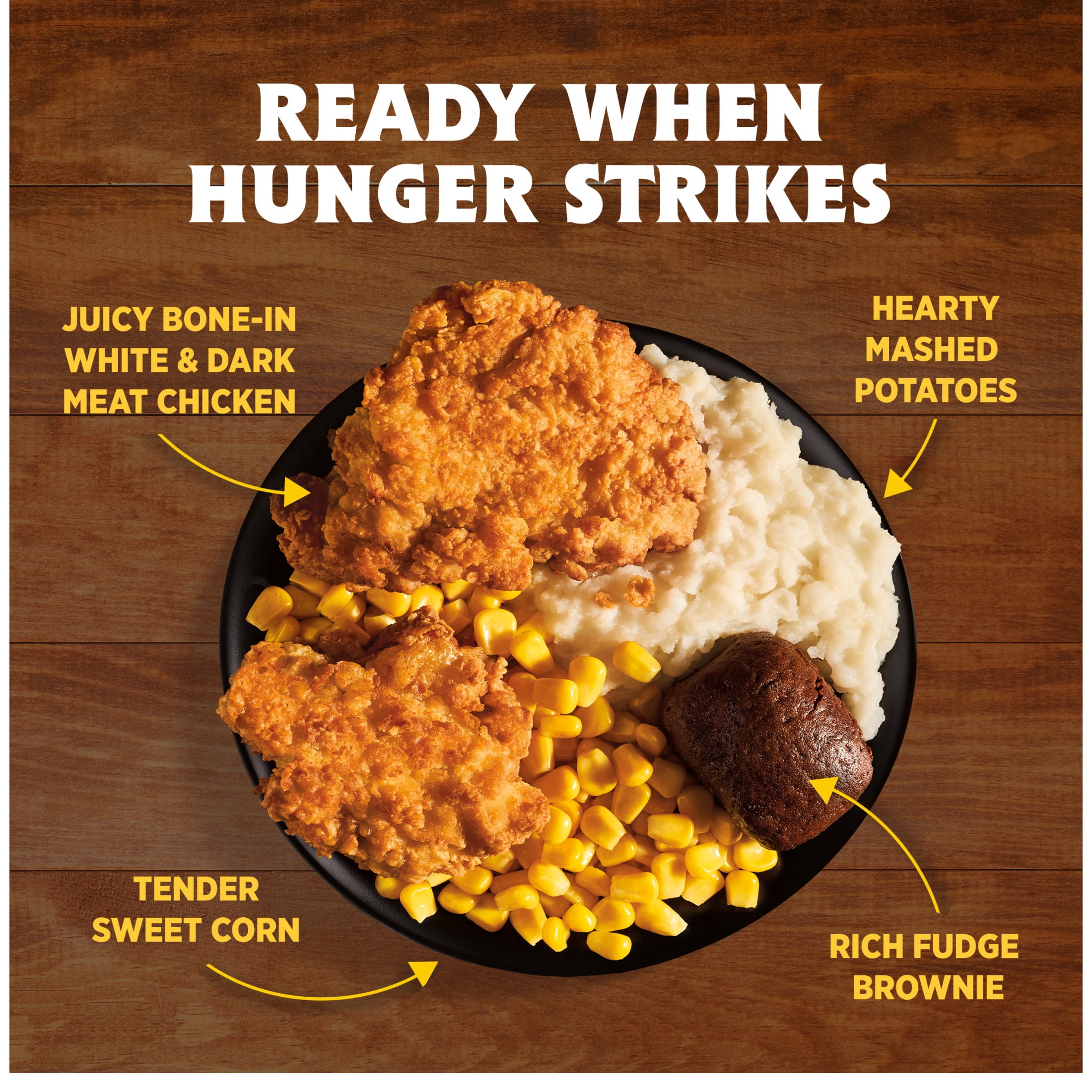 Hungry-Man Selects Classic Fried Chicken, 39g Protein, Frozen Meal, 16 oz.