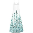 thumbnail image 5 of Robe Maxi à Imprimé Floral pour Femmes Sans Manches, Robes d'Été Décontractées, Col en V, Bretelles Spaghetti, Longue Robe Soleil, 5 of 5