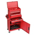 thumbnail image 6 of Heavy Duty Tool Chest with Wheels, Large Rolling Tool Cabinet Metal Storage Organizer with Lock for Garage, Workshop, and Repair Shop (Red 4-in-1), 6 of 13
