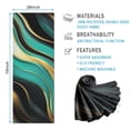 thumbnail image 2 of Teal Gold Marble Pattern Hot Yoga Mat Towel Non Slip for Hot Yoga - Quick-Drying Yoga Mat Cover with 4 Corner Pockets with Travel Bag - Hot Yoga Towel Non Slip Grip Moisture Wicking Sweat 70"x26", 2 of 6