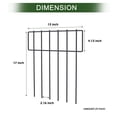 thumbnail image 3 of 25 Pack Metal Fence Border Animal Barrier Garden Decorative Fence Panels Black, 3 of 5