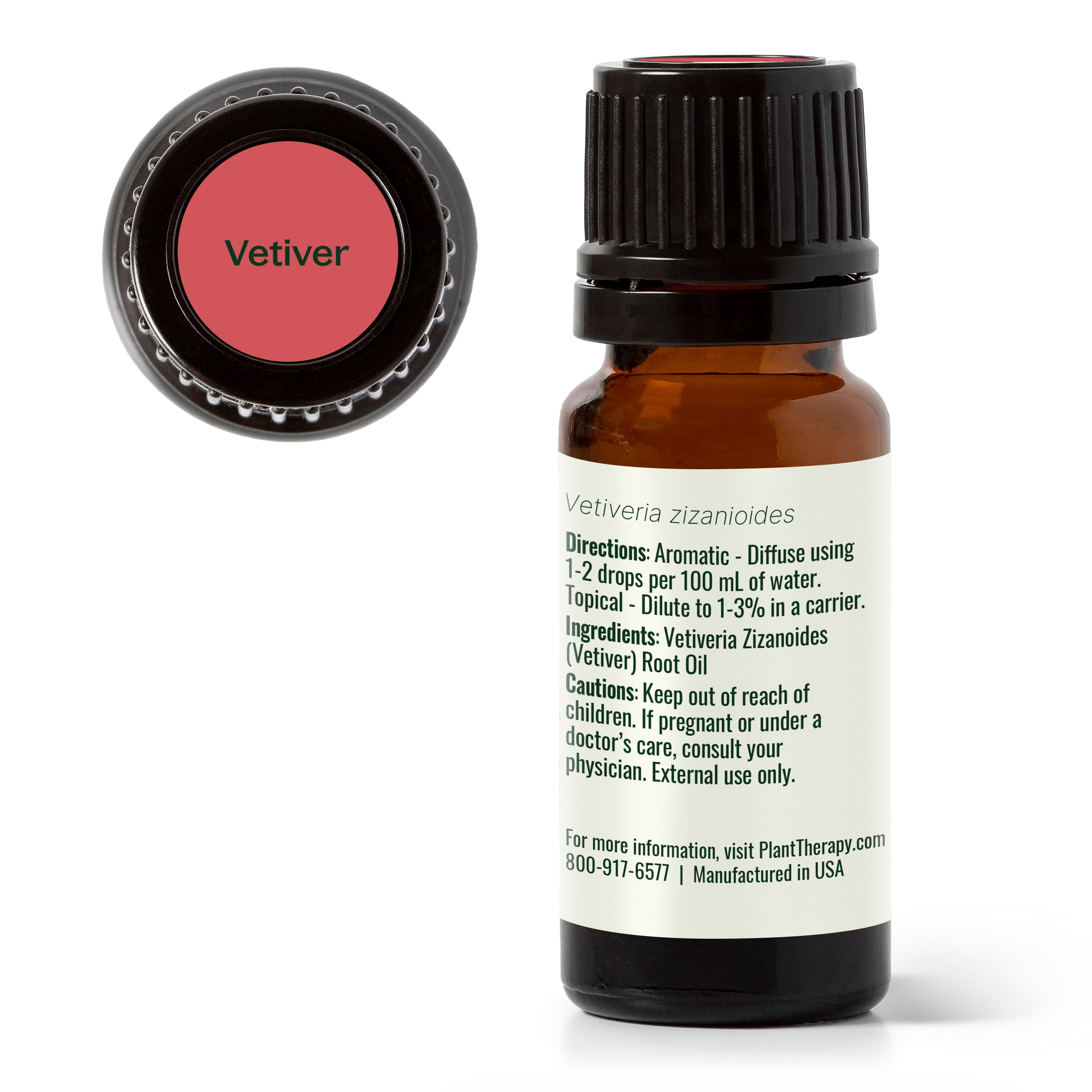 Plant Therapy Vetiver Essential Oil, 100% Pure, Undiluted