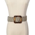 thumbnail image 5 of Kmbangi Ceinture en Paille Tissée pour Femmes, Ceinture Élastique Rétro Extensible, 5 of 5
