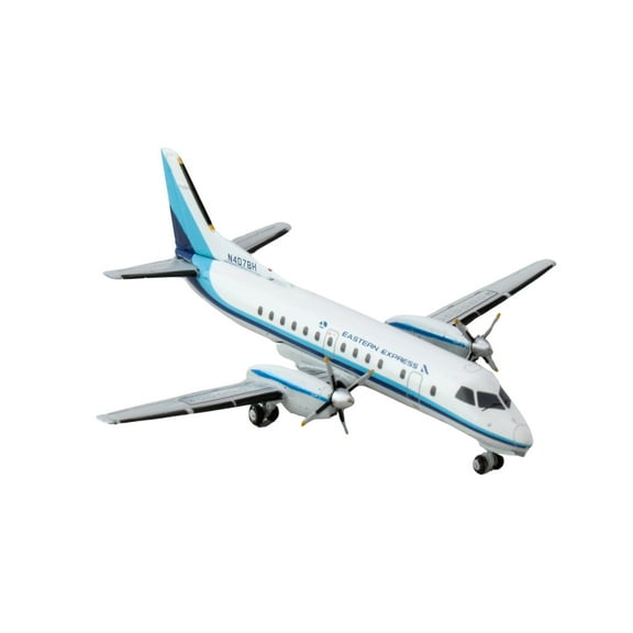 Saab 340B Commercial Aircraft "Eastern Express" (N407BH) White with Blue Stripes 1/400 Diecast Model Airplane by GeminiJets