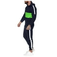 thumbnail image 3 of YanHoo Men's Tracksuits 2 Piece Outfit Colo Block Long Sleeve Full Zipper Sweater Hoodie Suit Set Sports Casual Jogging Suits, 3 of 9