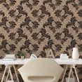 thumbnail image 2 of Ambesonne Leaves Peel & Stick Wallpaper for Home, Modern Leafy Silhouettes, 13"x36", Dark Mustard Dark Taupe, 2 of 5