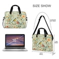 thumbnail image 3 of FORMRS 16" Laptop Bag Carrying Sleeve Case with Handle Travel Shoulder Briefcase, Green Floral Pattern, 3 of 8