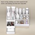 thumbnail image 4 of Caja de almacenamiento de cosméticos con varios cajones, organizador de escritorio para maquillaje, Meterk 28.5*18*13cm, 4 of 7