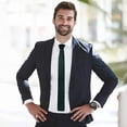 thumbnail image 3 of Hukapapa 1 Uds. Corbata de tejido de punto corbata lavable Jersey estrecho Color sólido corbata plana cabeza plana estrechaNegro, 3 of 8