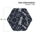 thumbnail image 3 of Kll Hexagon Drink Coasters Set Of 4,Pu Leather Absorbent Coasters Set Decorative Coffee Cup Coasters Housewarming Gift For Home Decor-Anchor And Lighthouse, 3 of 9