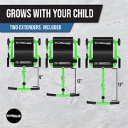 EzyRoller: Classic - Green - Ride-On Scooter, Cambering Motion, Pedal Free Cart, Hand Brakes, Extendable Frame, 154lb Capacity, Kids Ages 4+