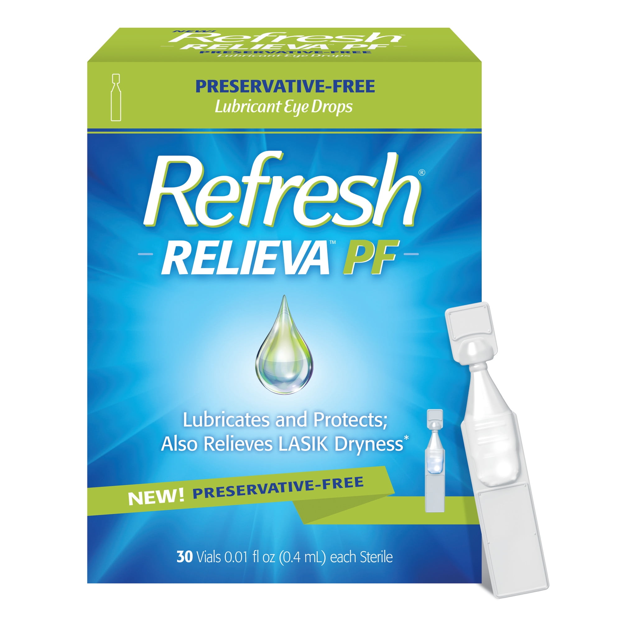 Refresh Relieva PF Preservative-Free Non-Preserved Tears, 30 Single-Use Containers, 0.01 fl oz (0.4 mL)