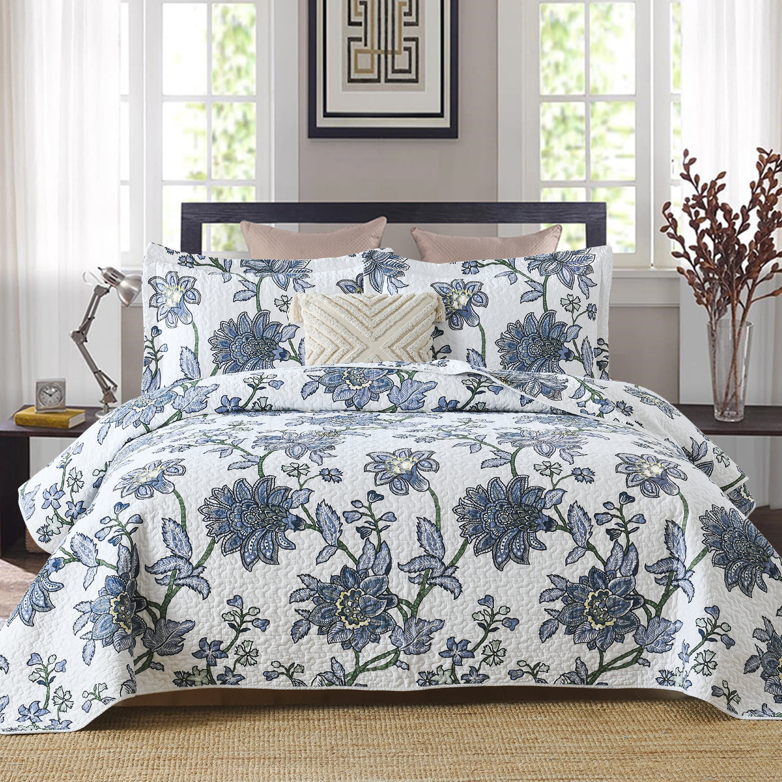 Bedduvit Cotton Quilt King Size 3 Pieces 100 Cotton Lightweight Soft