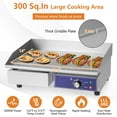 thumbnail image 4 of Resenkos Commercial Electric Griddle with 122℉-572℉ Adjustable Temperature Control-Silver, 4 of 9