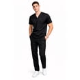 thumbnail image 1 of Conjunto Uniforme Médico Hombre Hugo Negro CH Filipina Pantalón Quirúrgico Cómodo scrub, 1 of 4