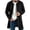 Black, variant on Fanshiluo Men's Mid‑Length Single Breasted Button Blend Coat, Long Sleeve Casual Outerwear,Size S-3XL