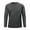 Gray, variant on Men's Long Sleeve T-Shirt Ice Silk Quick Dry, Round Neck Athletic Base Layer Sweat-Wicking, Polyester Compression Fitness Top for Gym Workout Running Training Casual | Zenithor,Black L