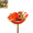 Orange, variant on Handmade Metal Flower Garden Stake with Bird Bath & Bee Watering Station, Weather-Resistant Pollinator Feeder for Butterflies, Hummingbirds & Birds, Unique Outdoor Yard Art Décor Gift(1 PCS)