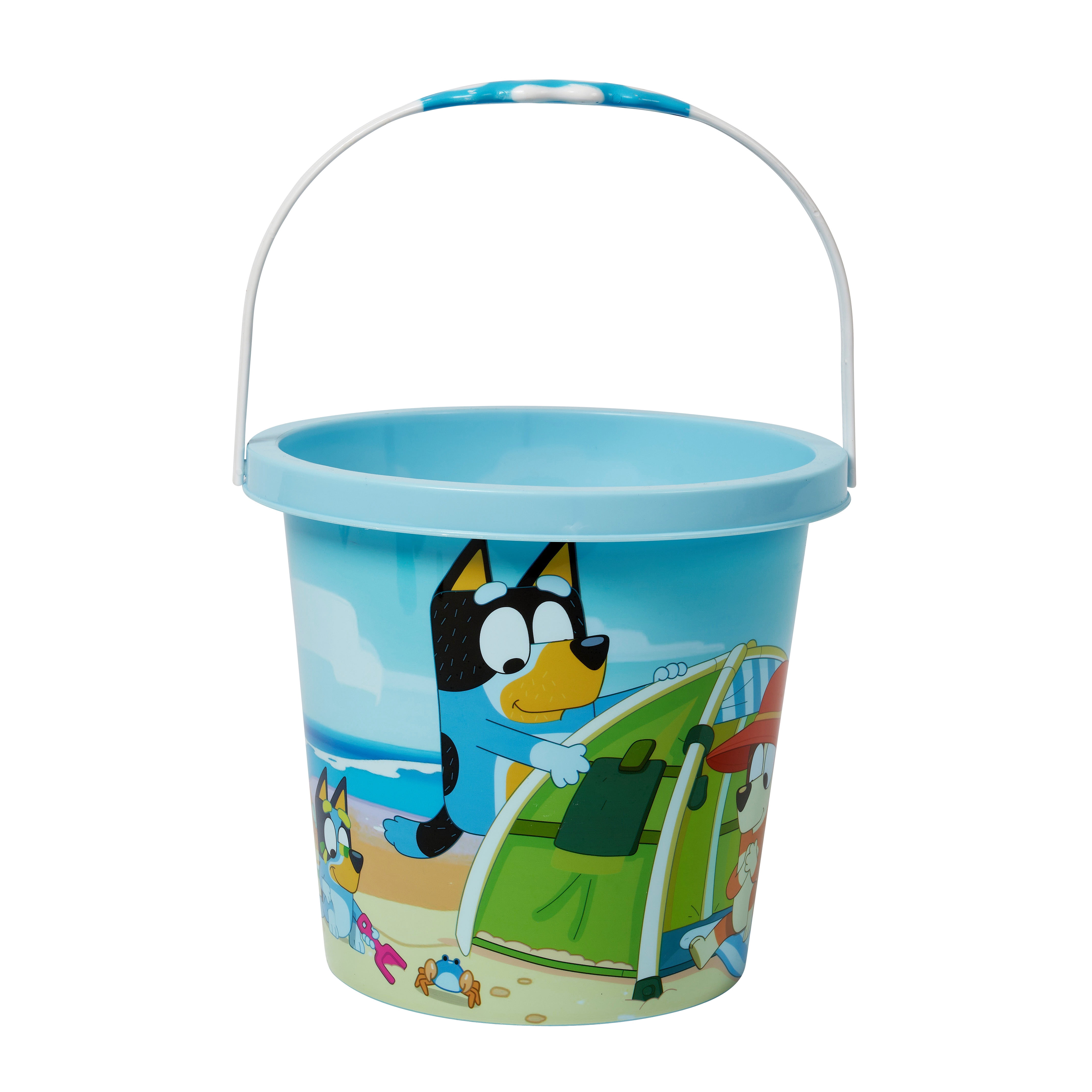 Little Kids Bluey Summer Fun Set. Bluey 7PC Beach Bucket. Ages 3 & Up