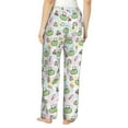 thumbnail image 3 of Uemuo Frog Wear Chef Hat Pattern Women's Wide Leg Palazzo Lounge Pants with Pockets Light Weight Loose Comfy Casual Pajama Pants-Small, 3 of 9