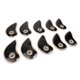 thumbnail image 5 of Juego de 10 protectoras de cuero PU para la cabeza del club Negro Sunnimix Cubierta de cabeza de hierro de golf, 5 of 7
