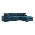 thumbnail image 5 of Modway Commix 4 Piece Down Filled Overstuffed Sectional Sofa Set in Azure, 5 of 5