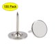 thumbnail image 1 of Uxcell 0.43''x0.51'' Clavos de Tapicería Tacos de Cabeza Plana Clavos para Muebles Pines Hierro Tono Plateado 150Pcs, 1 of 5