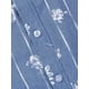 thumbnail image 5 of CAMISA CHIC PARA HOMBRE Estampado de espina de pez Cuello de punta Manga corta Botón Abajo Azul-3 42, 5 of 6