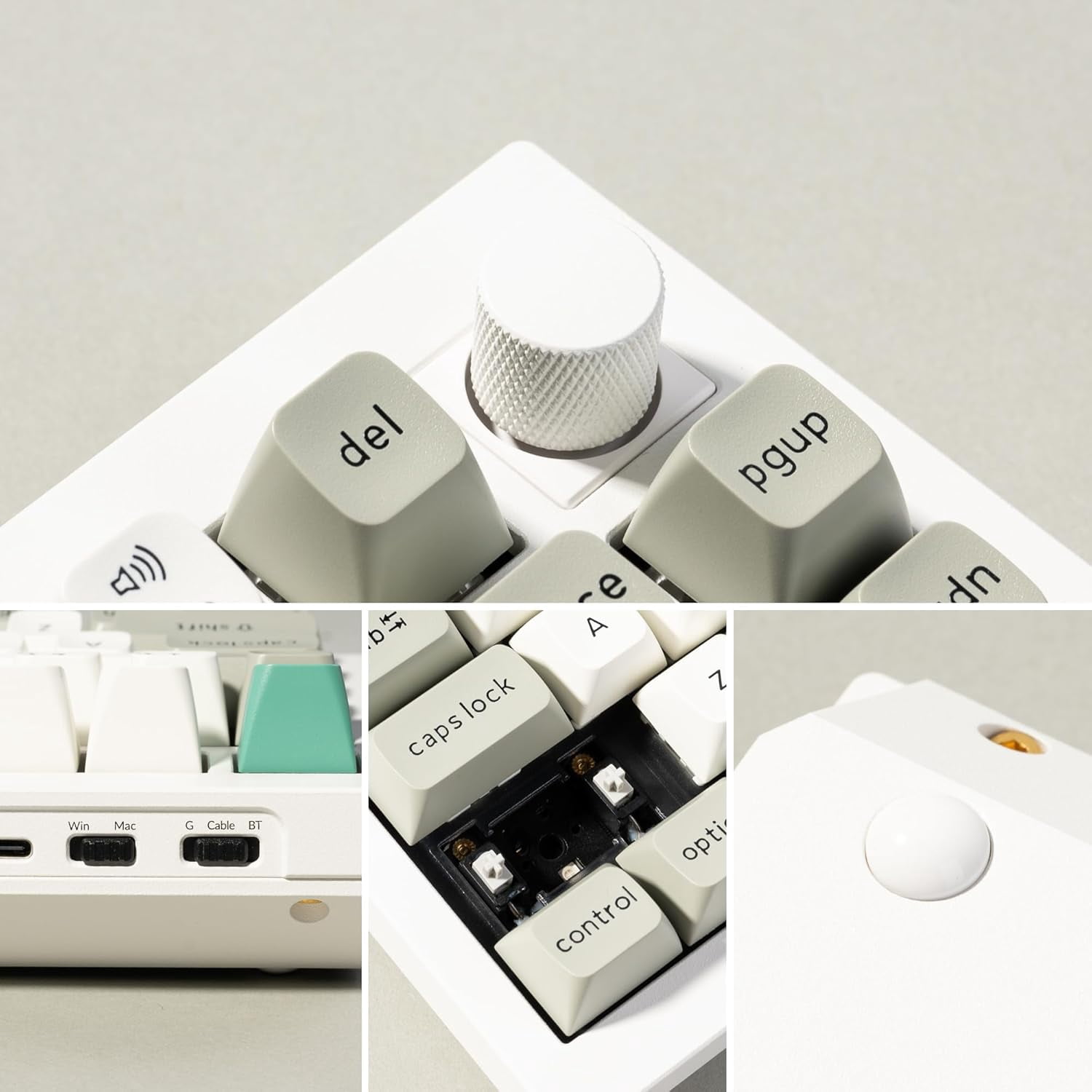 Keychron Q1 Max RGB Mechanical Keyboard, QMK, Full Metal, 2.4G/Bluetooth/Wired, Hot-Swappable Gateron Jupiter Red, Mac/Windows/Linux – White