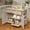 Gray+Wood Color, variant on QinaQin Mobile Kitchen Island with a Folding Tabletop and Charging Station, a 47.2-Inch Wheeled Mobile Kitchen Trolley with Pull-Out Shelves, Drawers, Spice Racks, and Ample Storage Space