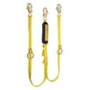 MSA Workman Twin Leg Shock-Absorbing Lanyard With LC Harness Connection And Two LC Anchorage Connections