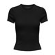 thumbnail image 1 of ONLY Camiseta de mujer - ONLVAL LIFE O-NECK TOP, cuello redondo, algodón, liso Negro L (Large), 1 of 7