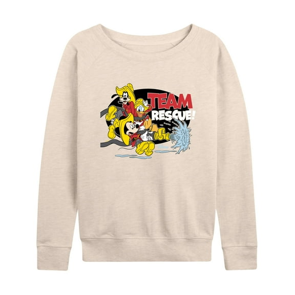 Disney - Firefighter Mickey & Friends - Team Rescue - Women's Lightweight French Terry Long Sleeve Shirt