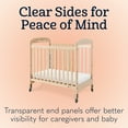 thumbnail image 3 of Foundations Serenity Compact Clearview Crib with 3" Foam Mattress, Locking Casters, Adjustable Height, 3 of 9