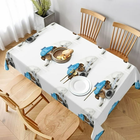 

Tablecloth Animals Dogs Funny Humor Jack Table Cloth For Rectangle Tables Waterproof Resistant Picnic Table Covers For Kitchen Dining/Party(60x90in)