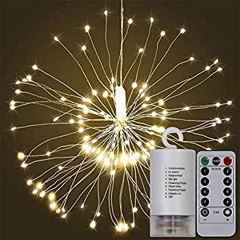 Twigs And Fairy Lights Fairy String Led Bouquet Shape Fireworks Lights, 100 LED Battery Powered Copper Wire Twinkle Micro Mini Starry Starburst Twig Light for DIY Home Tree Garden Patio Halloween Decoration -2Pack ()