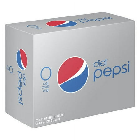Pepsi Diet Cola Soda, 12 Fl. Oz., 12 Count