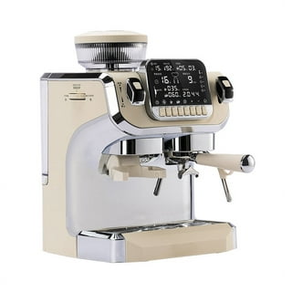 Mcilpoog TC520 Espresso Machine with Milk Frother，Semi Automatic Coffee  Machine with Grinder,Easy To Use Espresso Coffee Maker with 6 inch Large  Screen,15 Bar Pressure Pump,PID Temperature Control