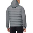 thumbnail image 2 of 32 Degrees Heat Men's Mixed Media Jacket, Water Resistant, Stretch Comfort, Lightweight Warmth (Steel, Large), 2 of 2