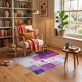thumbnail image 3 of ODIKA 3'x5' Ultra-Soft Throw Mat, Purple Abstract Brushstroke Watercolor Splatter Swirl Ombre Gradient None Washable, Bare feet friendly, Easy Care Indoor rug for Bedside, Vanity, 3 of 7