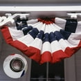 thumbnail image 4 of Independence Day Scalloped Yard Flag - 35.43x17.72in Polyester Fan-Shaped Patriotic Decoration with Metal Grommets for Porch/Window (Multicolor)​, 4 of 6