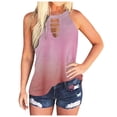 thumbnail image 1 of Playeras,Blusas y Tops,Ropa para Mujer Verano camisetas sin mangas para las mujeres Blusas sin mangas para mujer Blusas redondas (Red, M), 1 of 5