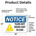 thumbnail image 2 of (2 Pack) Turn Off When Not In Use Sign, 2 of 7