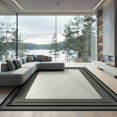 thumbnail image 2 of ODIKA 8'x10' Washable Area Rug Non-Shedding, Easy Care, Lettered Border Design With Modern Farmhouse Stripe Accents Entry Welcome for King Size Bedroom Under Bed, Master Suite, 2 of 7
