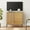 Oak, variant on 31.5" Modern Reeded TV Stand with Doors, Entertainment Center with Shelf, Wooden TV Console with Storage for Living Room