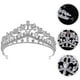 thumbnail image 2 of KAKOWELY Tiara de novia delicada con diamantes de imitación, corona para boda, tiara para novia, tiara para niña, 2 of 5