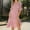 Pink, variant on Njoeus Women's Floral Boho Midi Dress Wrap V Neck Half Sleeve Belted Ruffle Hem A-Line Flowy Maxi Dresses