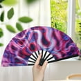 thumbnail image 6 of Boots on the Ground Fan,Large Holographic Folding Handheld Fans for Line Dancing,Portable Craft Holding Laser Colors Hand Fan for Festival,Dance,Party, Wedding Dance Church, 6 of 9